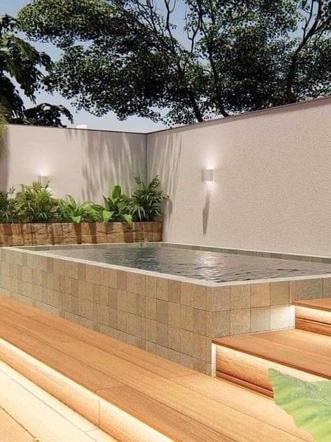 Construcción de jacuzzi de material